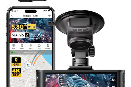 Touch Screen Dash Cam Front and Rear, 4K Dash Camera with STARVIS 2 Sensor, Free 128GB Card, Car Camera with Wifi GPS, Voice Control, Wdr,5.8Ghz Wifi, 24H Parking Mode, Night Vision