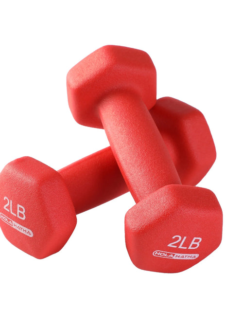 Load image into Gallery viewer, Neoprene Dumbbell Weight Set with Rack 2-5 Lbs
