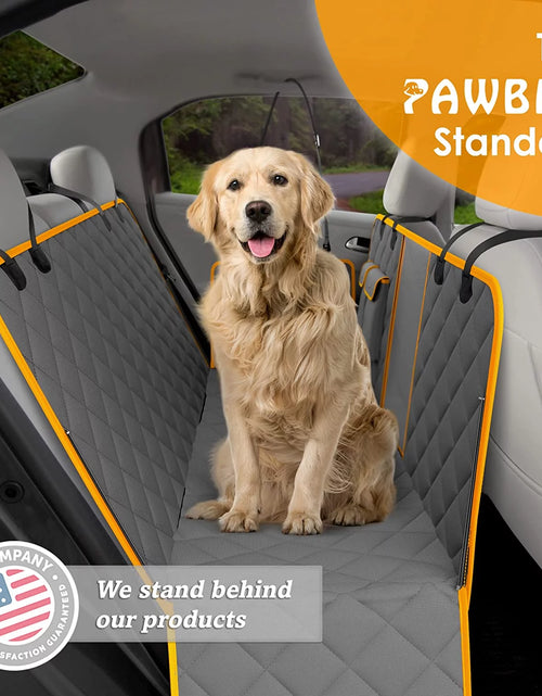 Load image into Gallery viewer, Dog Car Seat Cover, Waterproof &amp; Nonslip Back Seat Hammock with Mesh Window &amp; Seat Belt
