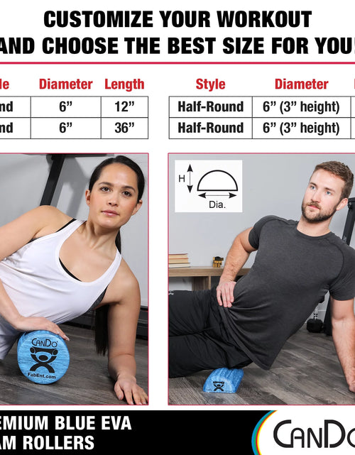 Load image into Gallery viewer, Cando Heavy Duty EVA Half Foam Roller
