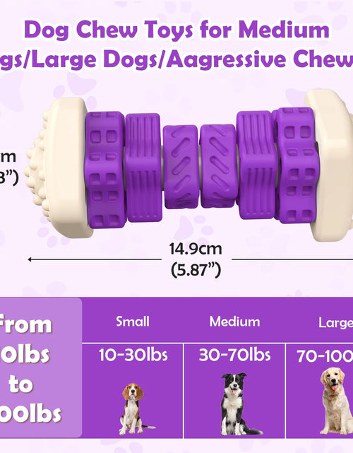 Load image into Gallery viewer, Interactive Dog Chew Toy-Brightly Colored Dog Enrichment Toy for Aggressive Chewers-Purple
