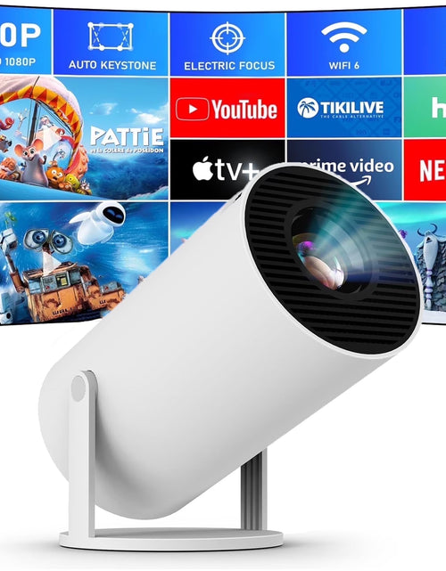 Load image into Gallery viewer, Mini Projector 1080P 4K Support, Portable Home Video Projector Smart Compatible for Laptop, PC, Smartphone
