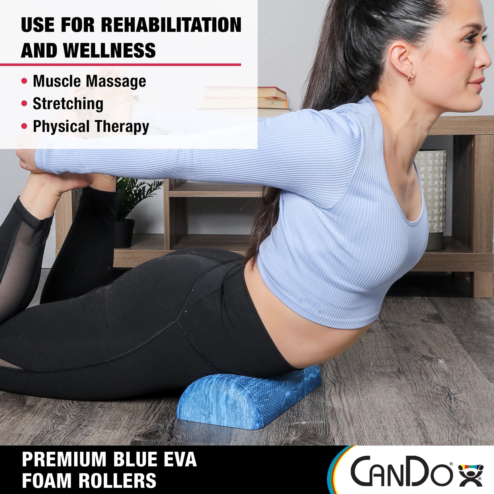 Cando Heavy Duty EVA Half Foam Roller