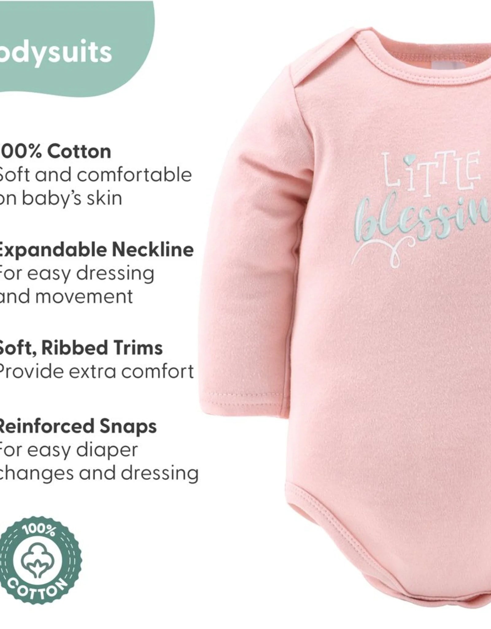 Newborn Layette Gift Set, Pink Floral Elephant, 30 Essential Pieces, 0-3 Months