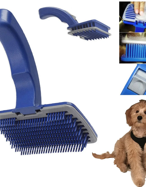Load image into Gallery viewer, Self Cleaning Slicker Brush Dog Cat Pet Grooming Brush Shedding Brush Comb Rake
