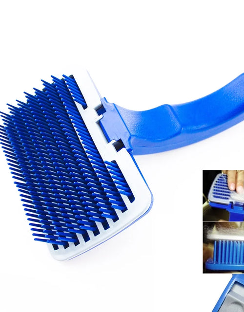 Load image into Gallery viewer, Self Cleaning Slicker Brush Dog Cat Pet Grooming Brush Shedding Brush Comb Rake
