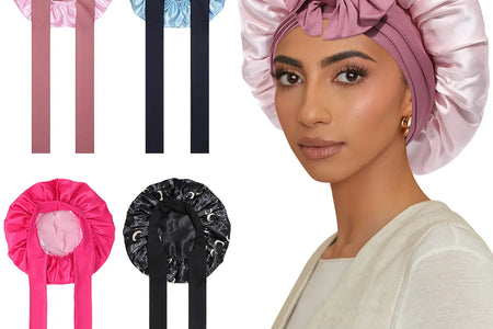 Silk-Like Satin Double-Layer Hair Cap