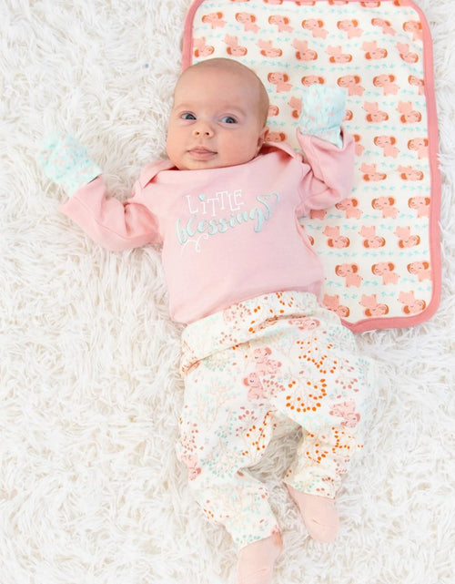 Load image into Gallery viewer, Newborn Layette Gift Set, Pink Floral Elephant, 30 Essential Pieces, 0-3 Months
