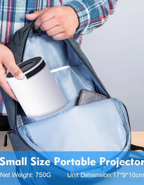 Load image into Gallery viewer, Mini Projector 1080P 4K Support, Portable Home Video Projector Smart Compatible for Laptop, PC, Smartphone
