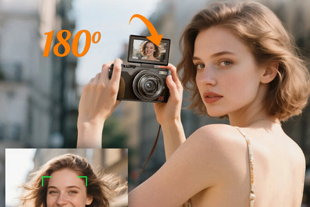 Digital Camera 4K 56MP Cameras for Photography for Youtube with 32GB SD Card