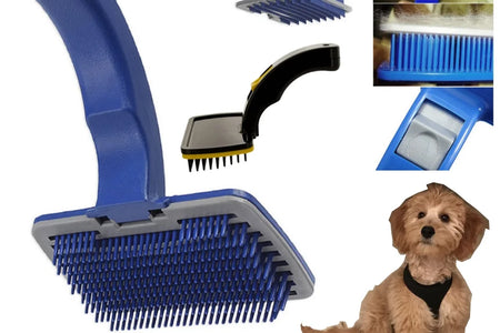 Self Cleaning Slicker Brush Dog Cat Pet Grooming Brush Shedding Brush Comb Rake