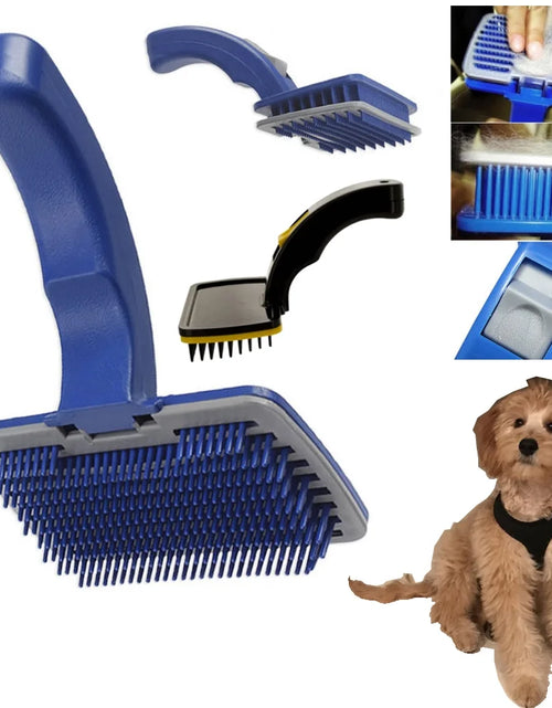 Load image into Gallery viewer, Self Cleaning Slicker Brush Dog Cat Pet Grooming Brush Shedding Brush Comb Rake
