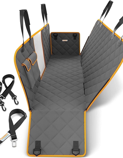Load image into Gallery viewer, Dog Car Seat Cover, Waterproof &amp; Nonslip Back Seat Hammock with Mesh Window &amp; Seat Belt
