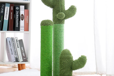 23" Cactus Cat Scratching Posts Medium Sisal Cat Scratcher,Green