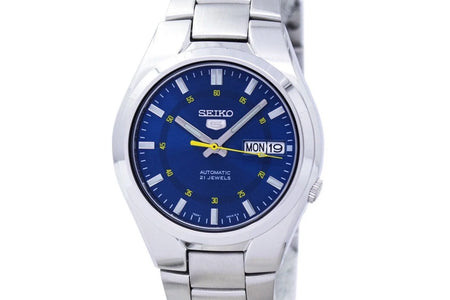 Men'S 5 Automatic SNK615K Blue Stainless-Steel Automatic Dress Watch