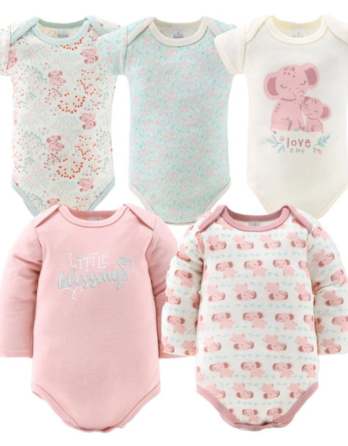 Load image into Gallery viewer, Newborn Layette Gift Set, Pink Floral Elephant, 30 Essential Pieces, 0-3 Months
