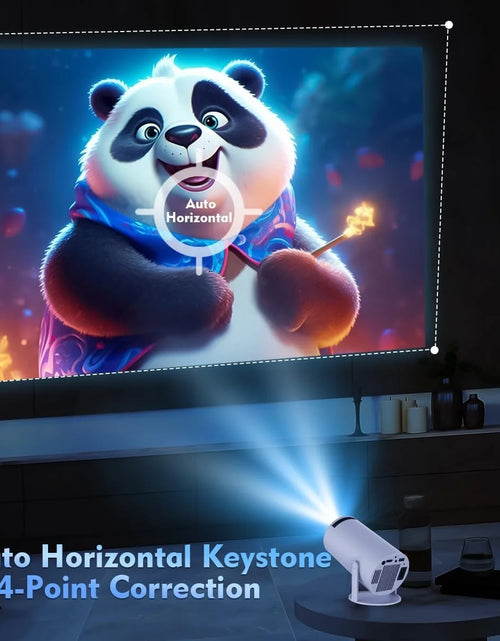 Load image into Gallery viewer, Mini Projector 1080P 4K Support, Portable Home Video Projector Smart Compatible for Laptop, PC, Smartphone
