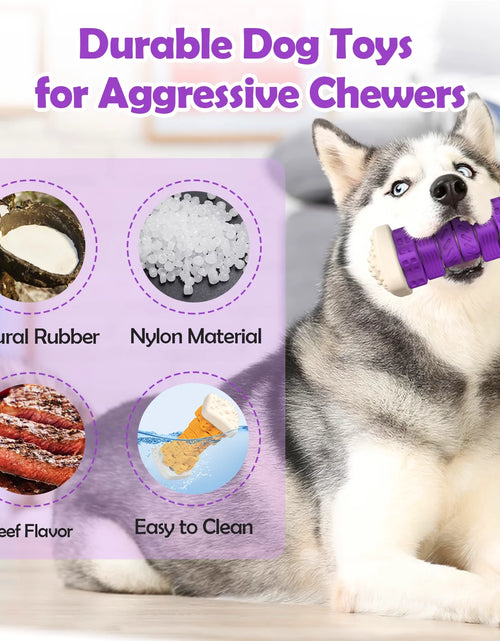 Load image into Gallery viewer, Interactive Dog Chew Toy-Brightly Colored Dog Enrichment Toy for Aggressive Chewers-Purple
