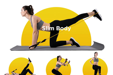 Resistance Bands Exercise Bands Workout Bands - up to 150Lb, Indoor and Outdoor Bands with Door Anchor and Handles for Strength, Slim, Yoga, Home Gym Equipment for Men/Women