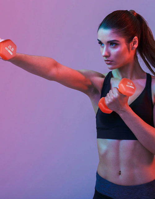 Load image into Gallery viewer, Neoprene Dumbbell Weight Set with Rack 2-5 Lbs
